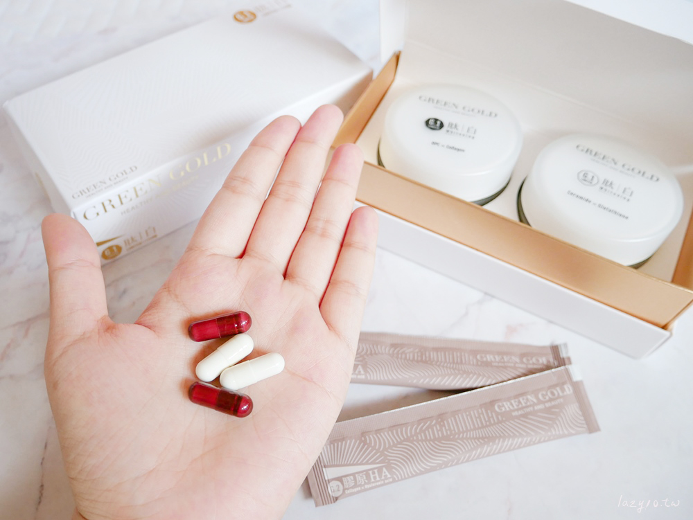 Greengold肽白、膠原蛋白、穀胱甘肽、美白推薦、防曬推薦、肌膚亮白、保濕透亮、保健食品、黑色素沉澱、皮膚乾燥、賽洛美、膠原蛋白推薦、肌膚保水、毛孔緊緻、水潤澎彈、保濕澎潤、美白保濕、二胜肽、玻尿酸、保健食品、膠原蛋白流失、皮膚乾燥、保養、葡萄籽、維他命C、橙皮苷、蝦紅素、紫外線、美白產品，皮膚缺水暗沉無光和逐漸流失的膠原蛋白，膚況也變差，皮膚暗沉沒光澤又好乾燥，皮膚乾淨透亮，成分來源標示清楚，每天睡前吃，發現比起以前淺眠，現在反而睡得更好了，睡眠改善