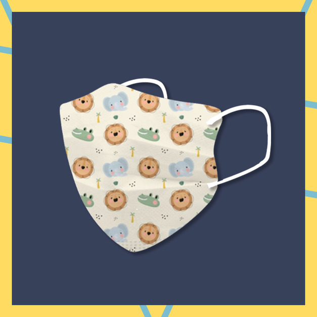 醫宏兒童2-6歲3D立體醫療口罩20入-獅子大象