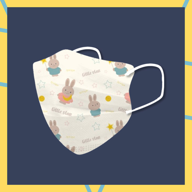 醫宏兒童2-6歲3D立體醫療口罩20入-星星小兔