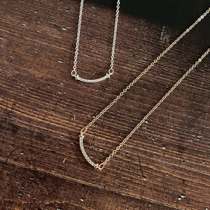 微笑排鑽 ‧ 純銀項鍊