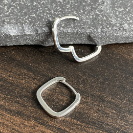 幻想方形 ‧ 純銀耳環