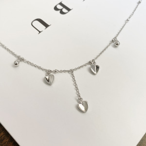 愛心 ‧ 純銀腳鍊