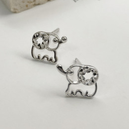 簡約小象 ‧ 純銀耳環