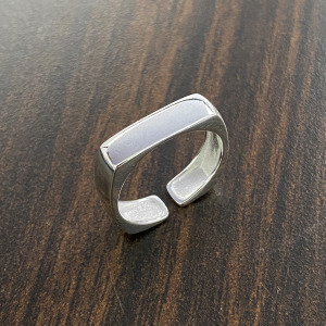 幾何方塊 ‧ 純銀戒指