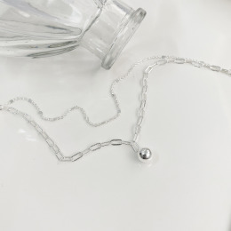 鍊條圓珠 ‧ 純銀腳鍊