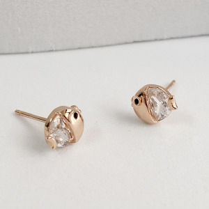 雙魚鑽 ‧ 純銀耳環