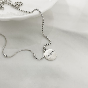 幸運圓珠 ‧ 純銀項鍊