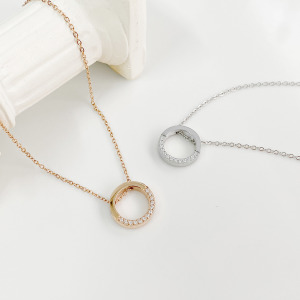 鑽圈圈鋼項鍊