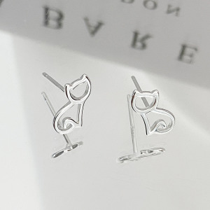 貓咪 ‧ 純銀耳環