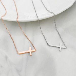 信仰十字架鋼項鍊