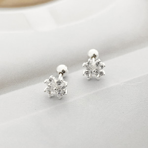 四葉草鑽轉珠 ‧ 純銀耳環