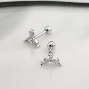 枝枒小鑽轉珠 ‧ 純銀耳環