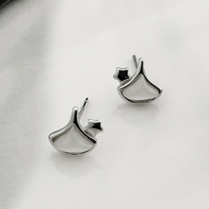 銀杏小星 ‧ 純銀耳環