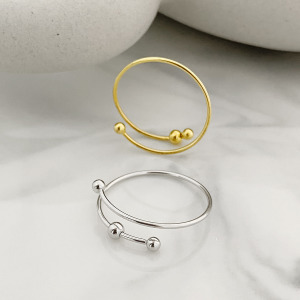 圓珠 ‧ 純銀戒指