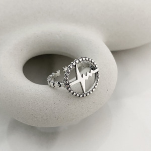 心電圖 ‧ 純銀戒指