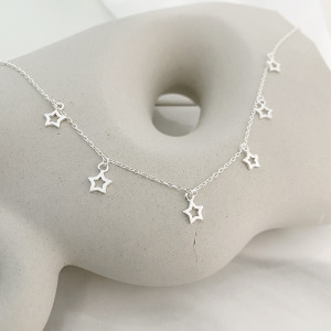 鏤空星星 ‧ 純銀腳鍊