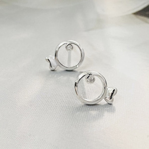 鏤空小魚 ‧ 純銀耳環