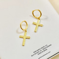 征服十字架圈 ‧ 純銀耳環