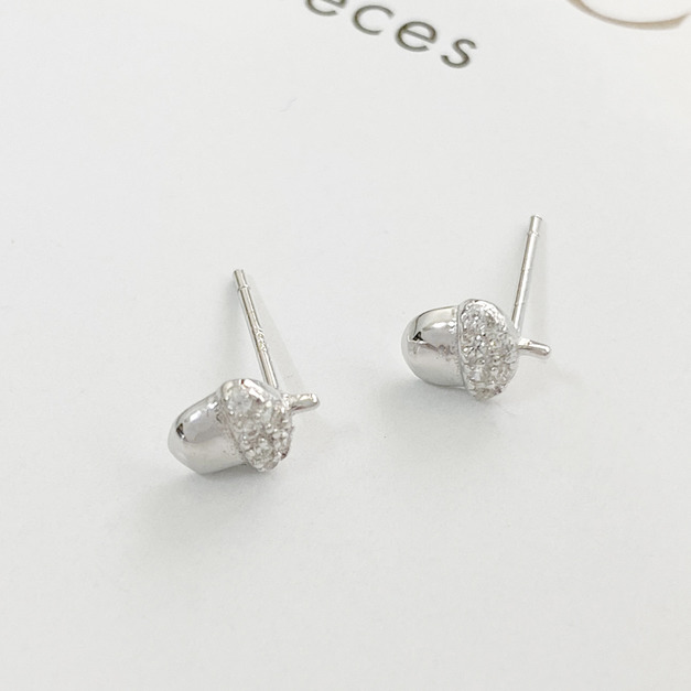 小栗子 ‧ 純銀耳環 (銀)