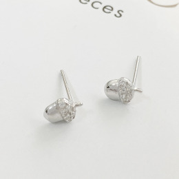 小栗子 ‧ 純銀耳環 (銀)