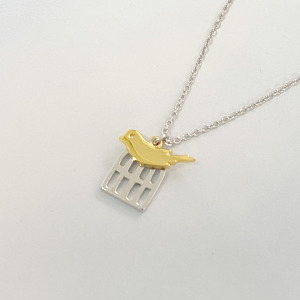 籠中鳥 ‧ 純銀項鍊