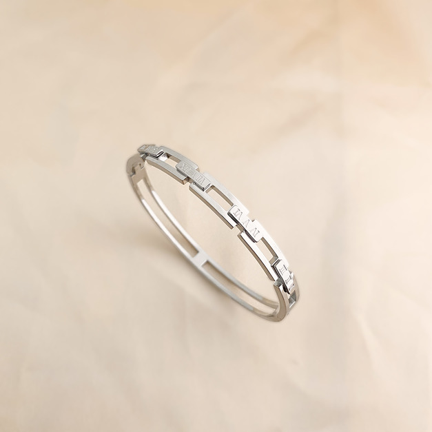 羅馬鍊條鋼手環 (銀)