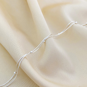 氣質圓珠 ‧ 純銀腳鍊