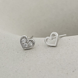 心心相印 ‧ 純銀耳環