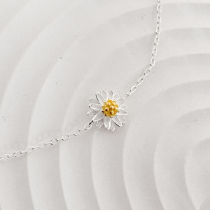 清新雛菊 ‧ 純銀腳鍊