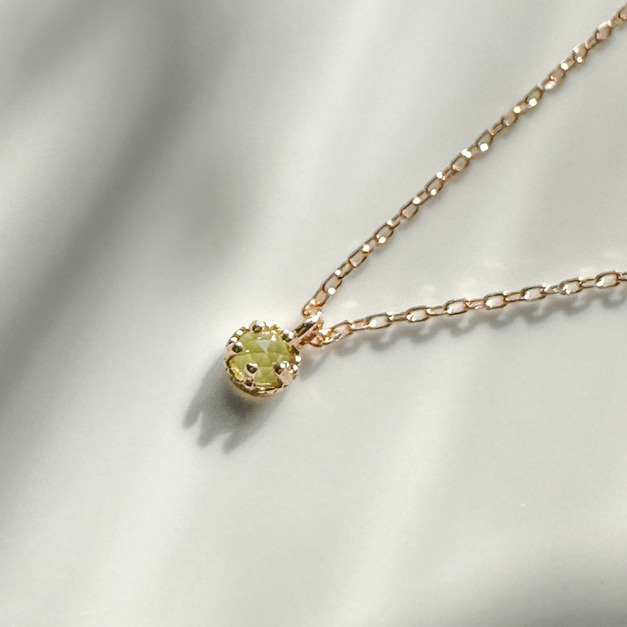 天然石│晨曦橄欖石 ‧ 純銀項鍊