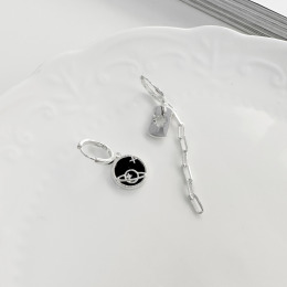 黑色星球圈 ‧ 純銀耳環