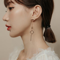 幾何元素垂墜純鋼耳環_1