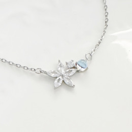 甜美花鑽 ‧ 純銀項鍊