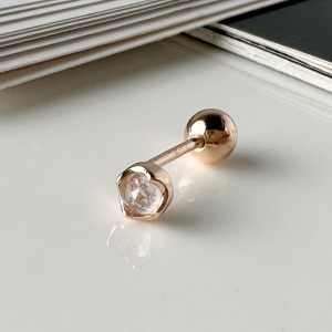 天然石│晨曦拉長石 ‧ 純銀耳環 (單支)