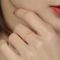 天然石│水滴黃水晶 ‧ 純銀戒指_1