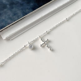 十字小鑽 ‧ 純銀手鍊 ‧ 腳鍊