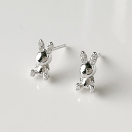 迷你小兔 ‧ 純銀耳環