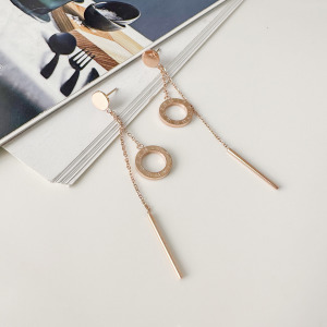 直柱小圈純鋼耳環