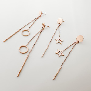 氣質幾何純鋼耳環