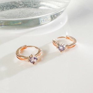 天然石│交織美好堇青石 ‧ 純銀耳環