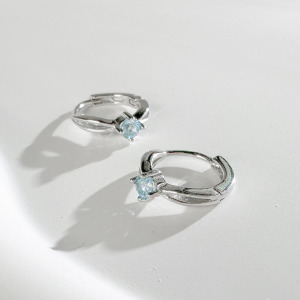 天然石│交織美好托帕石 ‧ 純銀耳環