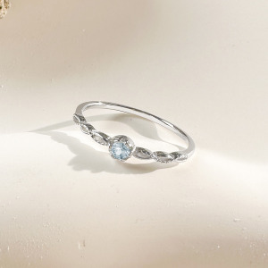 天然石│美好時光托帕石 ‧ 純銀戒指