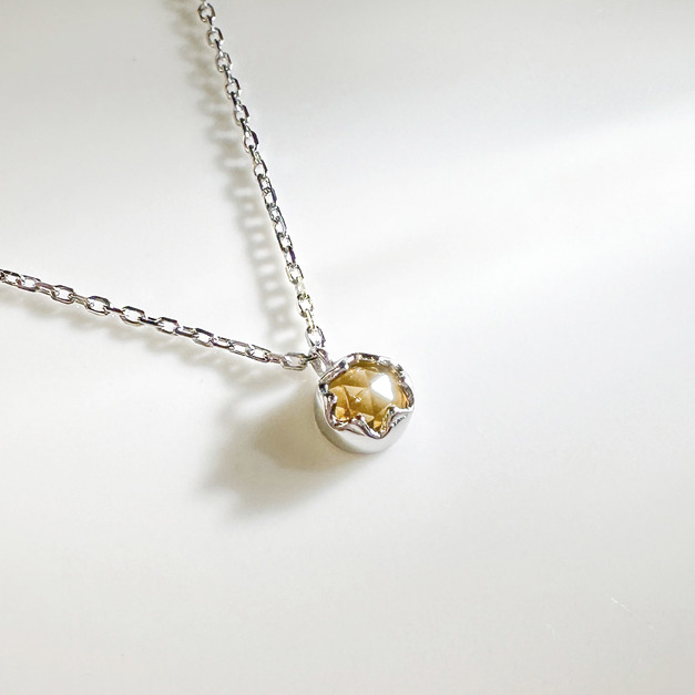 天然石│黃水晶星河 ‧ 純銀項鍊