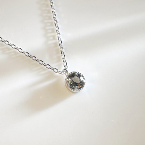 天然石│茶水晶璀璨時光 ‧ 純銀項鍊