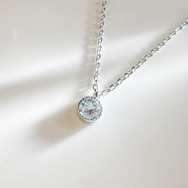 天然石│托帕石璀璨時光 ‧ 純銀項鍊