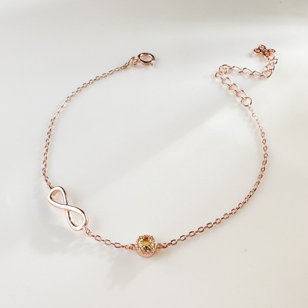 天然石│黃水晶無限美好 ‧ 純銀手鍊