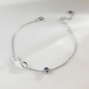 天然石│堇青石無限美好 ‧ 純銀手鍊