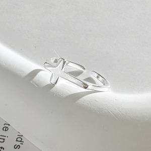 簡約十字架 ‧ 純銀戒指