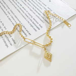 菱形鍊條鋼手鍊