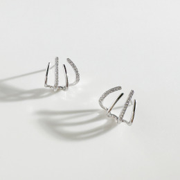 造型爪鑽 ‧ 純銀耳環